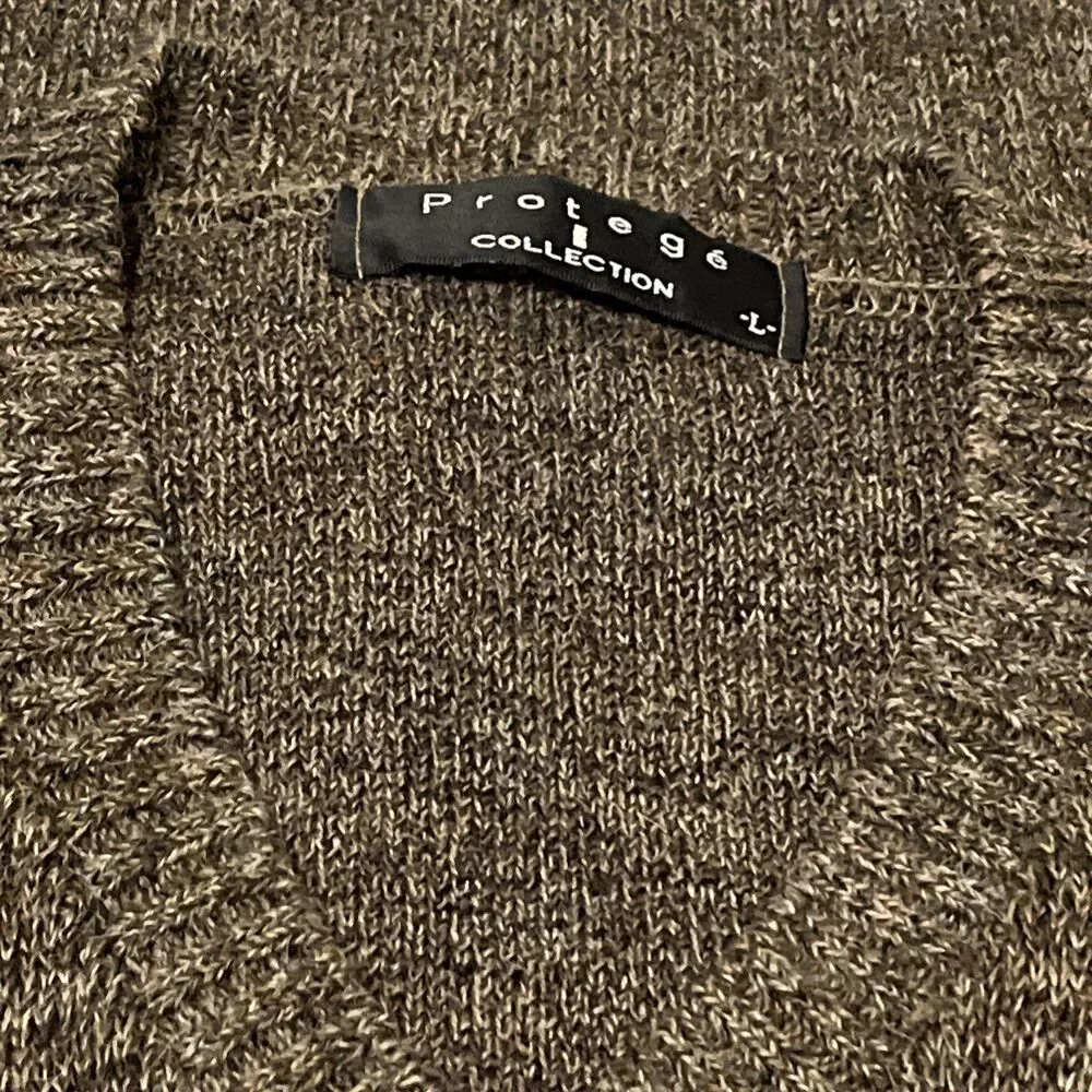 Vintage Protege Wool Alpaca Acrylic Cable Knit Sweater Vest Men L Academia USA